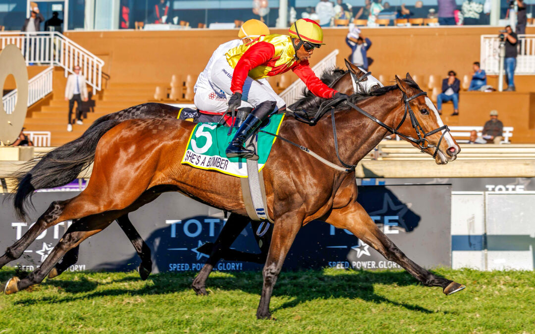 TOTE OAKS (Grade 3) over 2400m at Scottsville – won by SHE’S A BOMBER